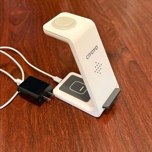 CIYOYO White Wireless Apple - 3 in 1 Charger Stand